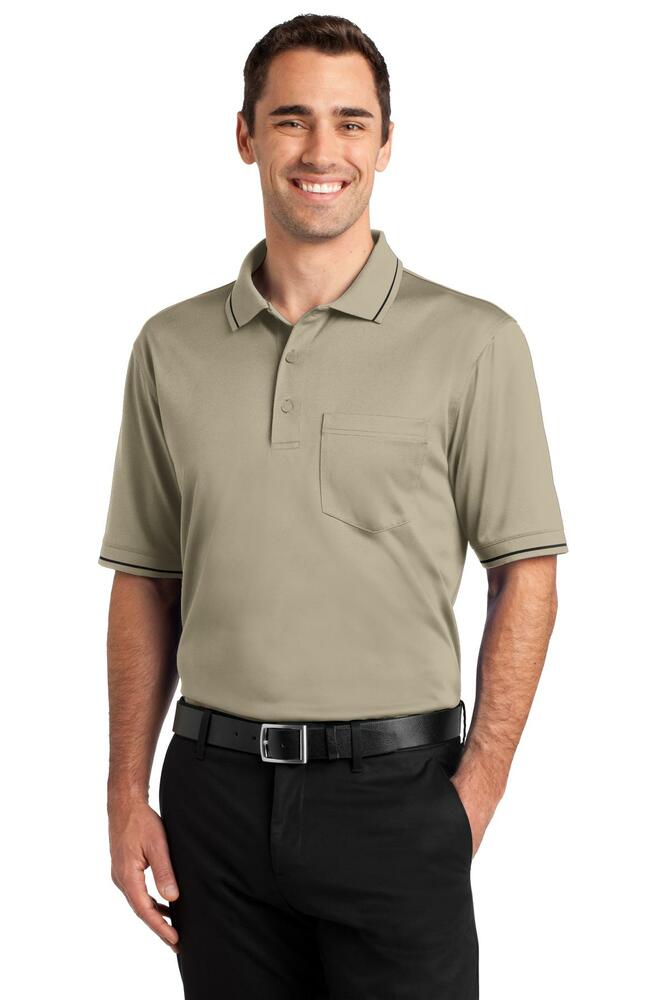 cornerstone cs415 select snag-proof tipped pocket polo Front Fullsize