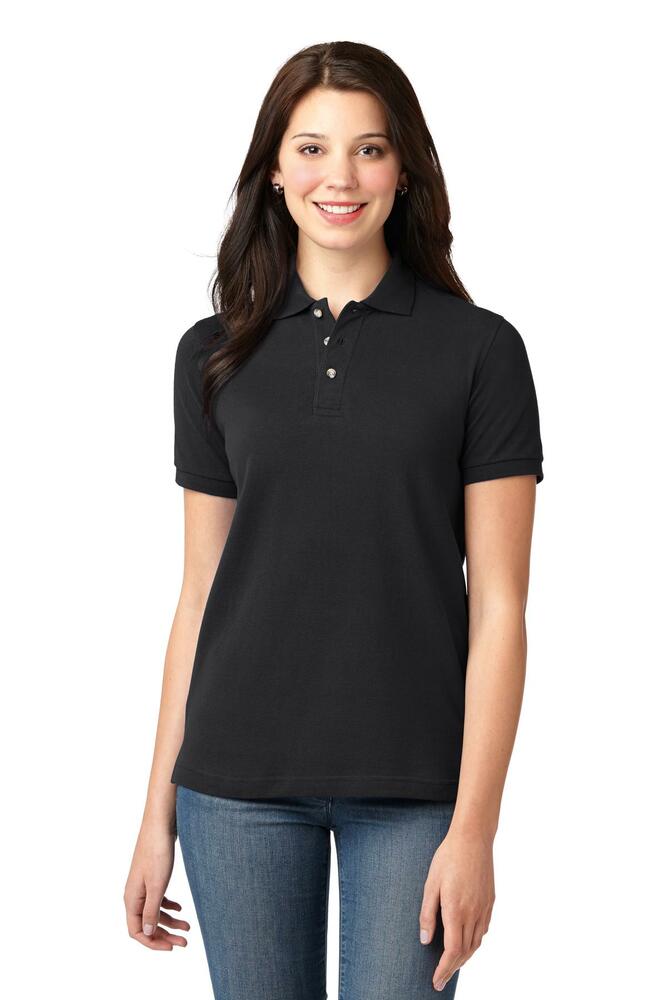 Port Authority L420 Ladies Heavyweight Cotton Pique Polo Front Fullsize"
