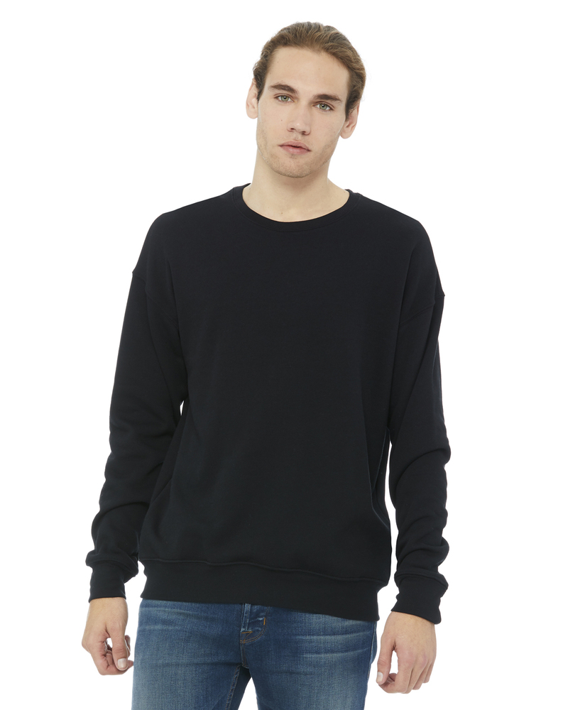 bella + canvas 3945 unisex sponge fleece drop shoulder sweatshirt Front Fullsize