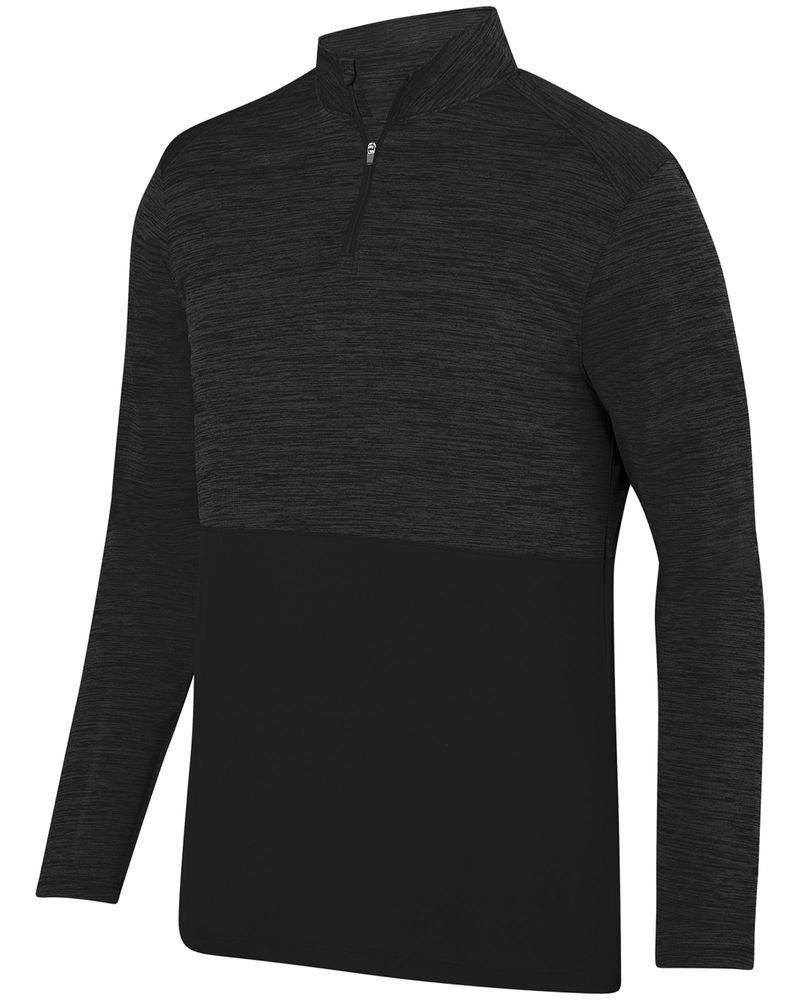 Augusta Sportswear AG2908 Shadow Tonal Heather 1/4 Zip Pullover Front Fullsize"