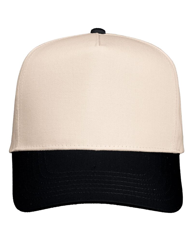 Valucap V8869 Five-Panel Twill Cap Front Fullsize"