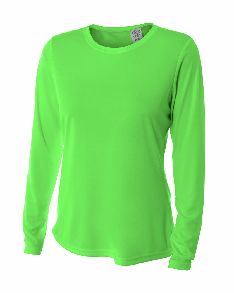 A4 NW3002 Ladies' Long Sleeve Cooling Performance Crew Shirt Front Fullsize"
