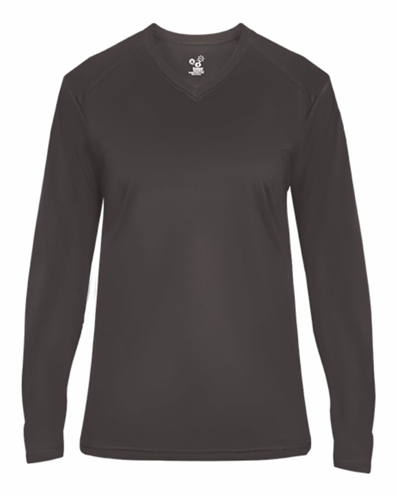 Badger Sport 4064 Ultimate Softlock Women's V Neck L Front Fullsize"