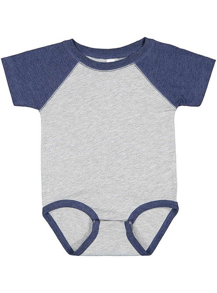 Rabbit Skins RS4430 Infant Baseball Bodysuit Front Fullsize"