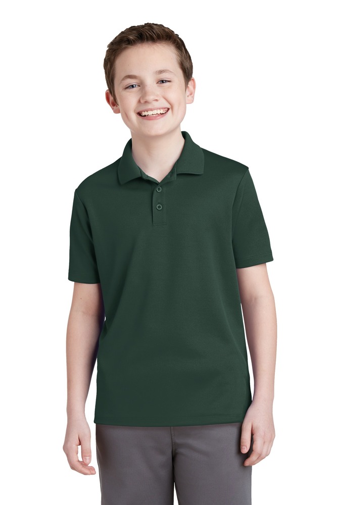 Sport-Tek YST640 Youth PosiCharge ® RacerMesh ® Polo Front Fullsize"