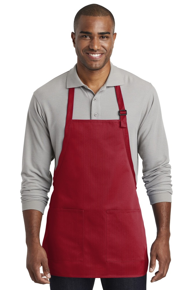 Port Authority A601 Medium-Length Two-Pocket Bib Apron Front Fullsize"