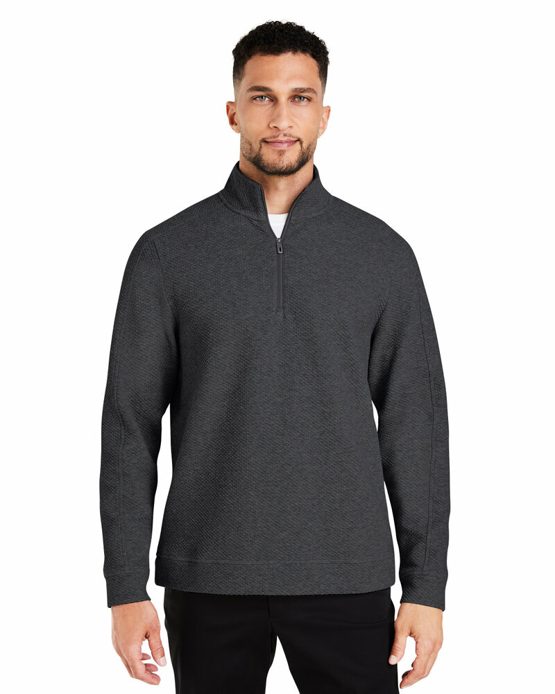 north end ne725 men's spirit textured quarter-zip Front Fullsize