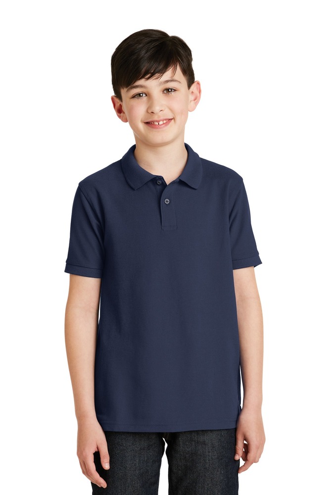 port authority y500 youth silk touch™ polo Front Fullsize