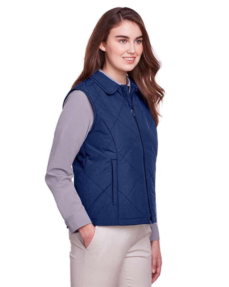 ultraclub uc709w women's dawson quilted hacking vest Side Fullsize