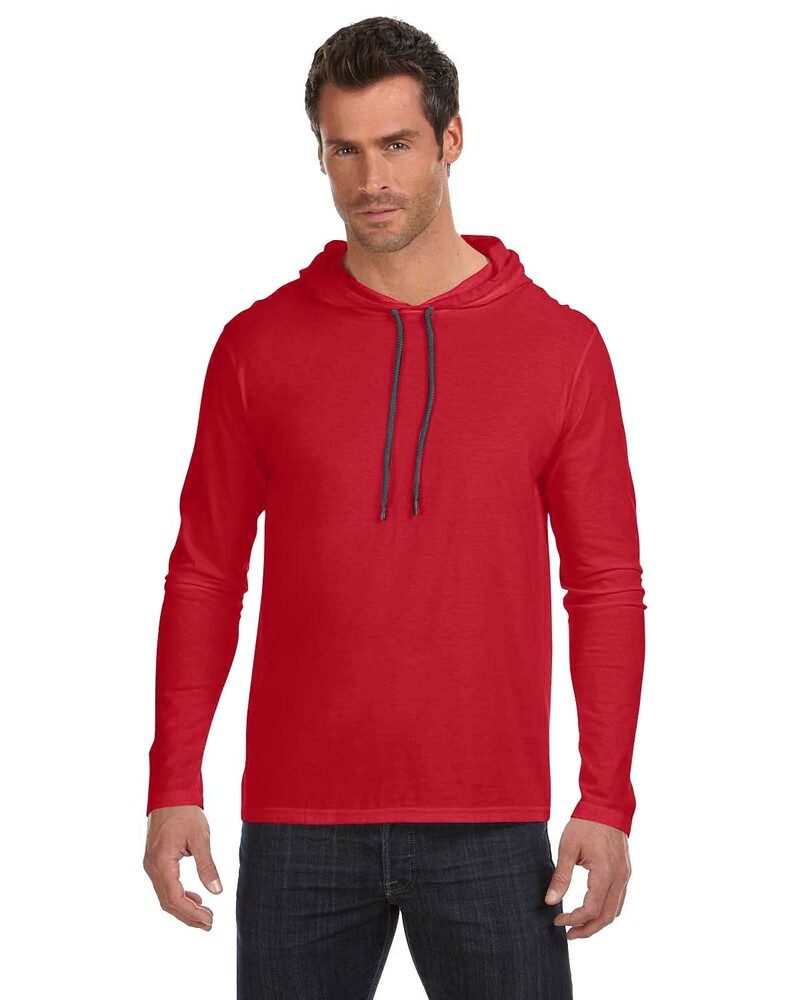 Anvil by Gildan 987AN Cotton Long Sleeve Hooded T-Shirt Front Fullsize"