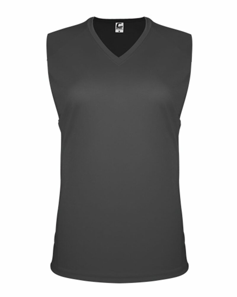 c2 sport 5663 women's sleeveless v-neck t-shirt Front Fullsize