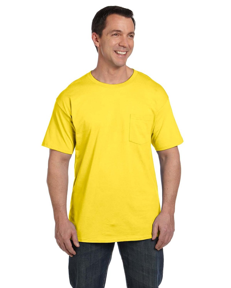 Hanes 5190P Adult Beefy-T® with Pocket Front Fullsize"