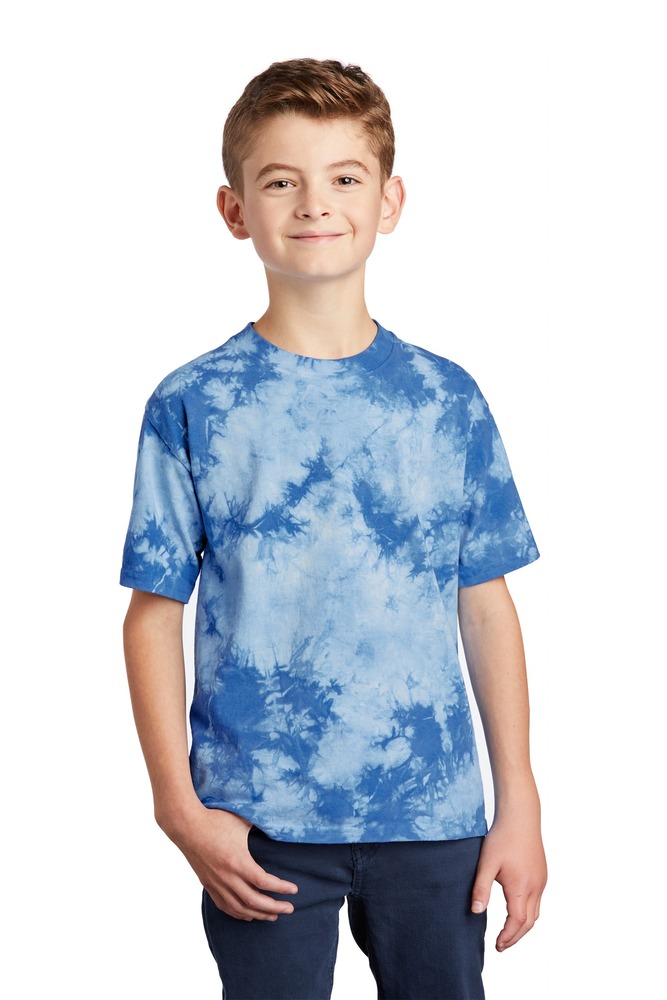 port & company pc145y youth crystal tie-dye tee Front Fullsize