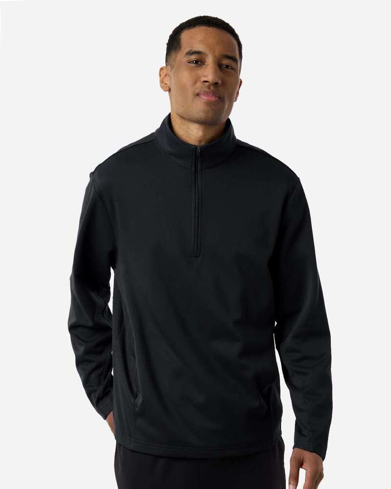 Team 365 TT401 Unisex Squad Cadet Quarter-Zip Tech Fleece Pullover Front Fullsize"