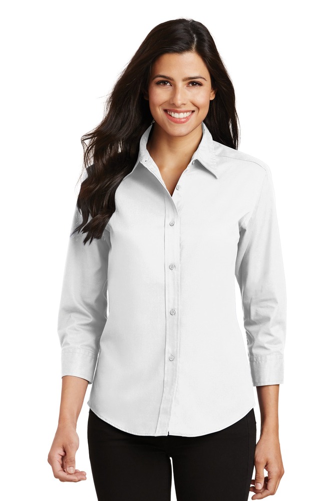 Port Authority L612 Ladies 3/4-Sleeve Easy Care Shirt Front Fullsize"