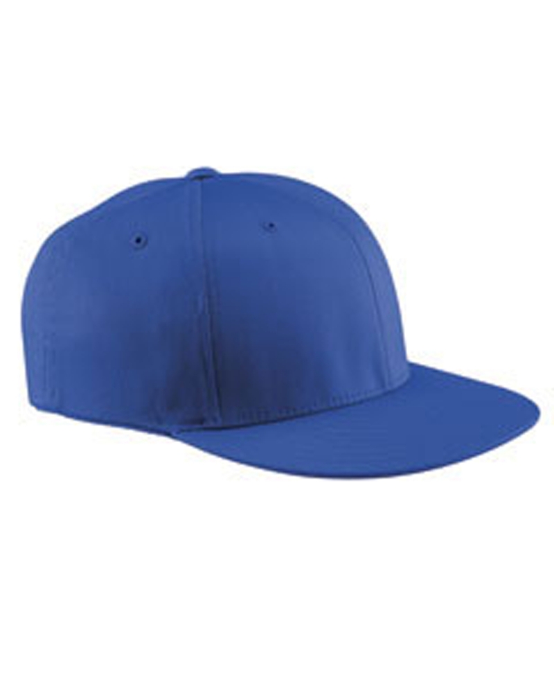 Flexfit 6297F Adult Wooly Twill Pro Baseball On-Field Shape Cap with Flat Bill Front Fullsize"