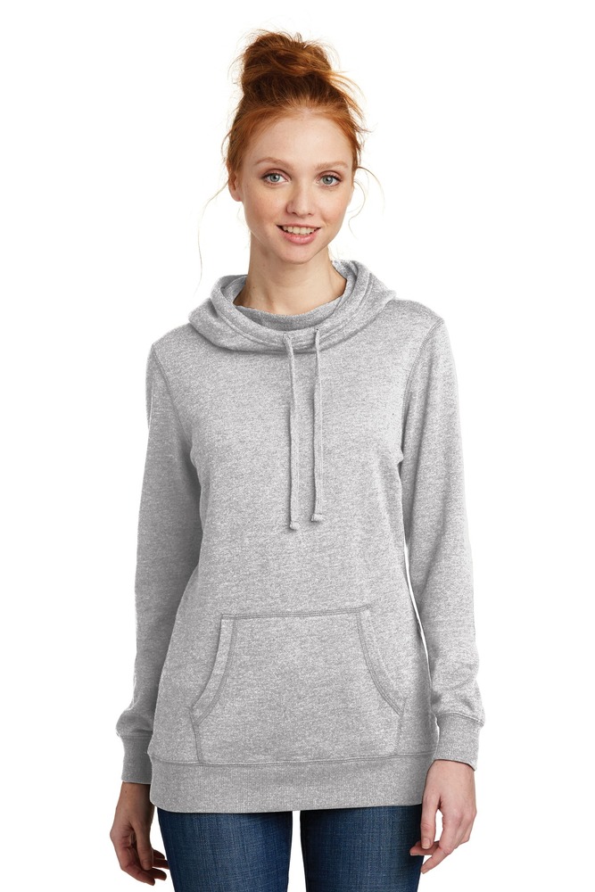 district dm493 women's lightweight fleece hoodie Front Fullsize