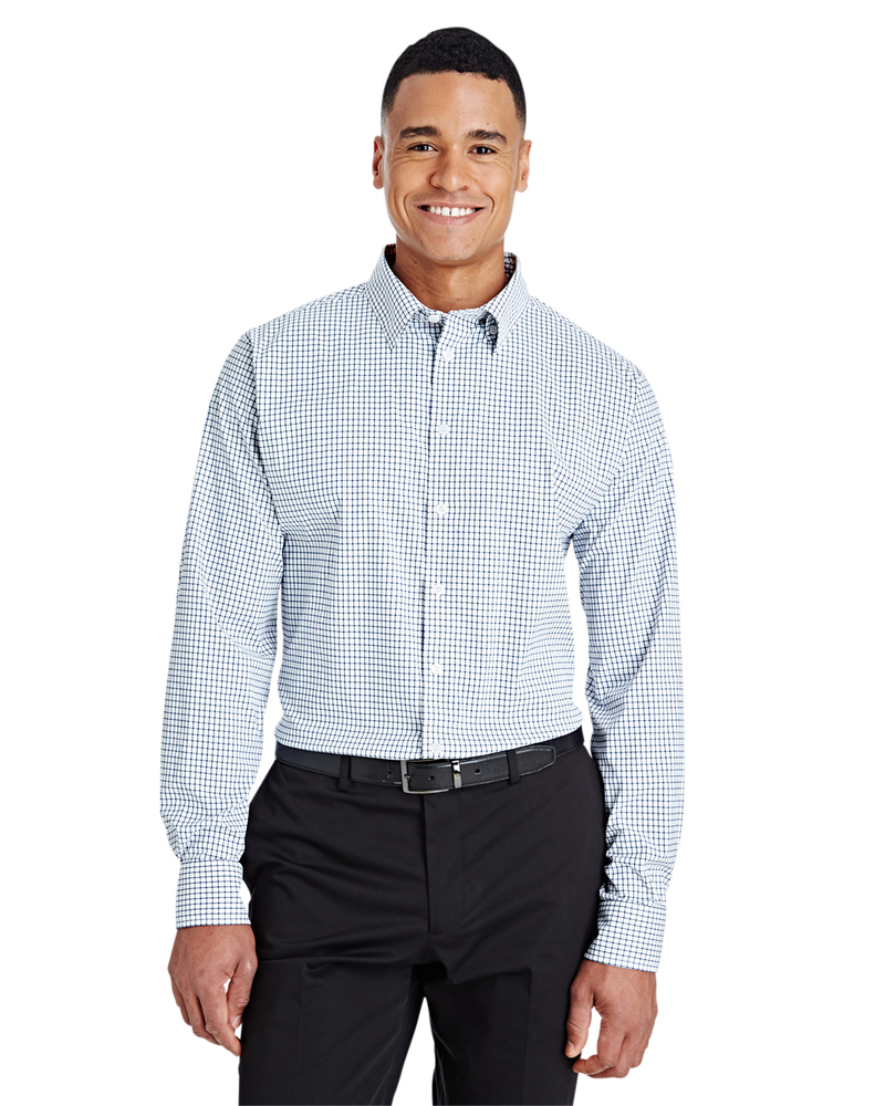 devon & jones dg540 crownlux performance™ men's micro windowpane shirt Front Fullsize