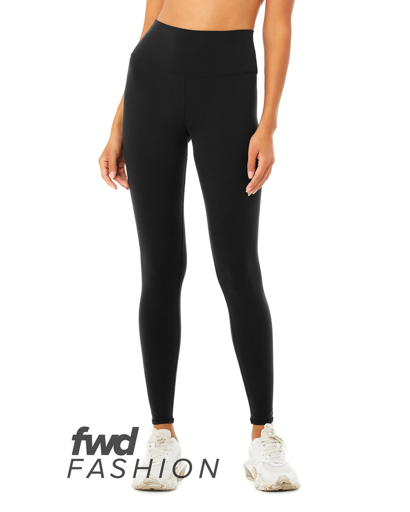bella + canvas 813 fast fashion ladies' high waist fitness legging Front Fullsize