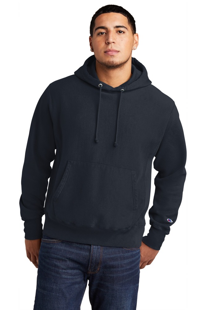 champion gds101 reverse weave ® garment-dyed hooded sweatshirt Front Fullsize