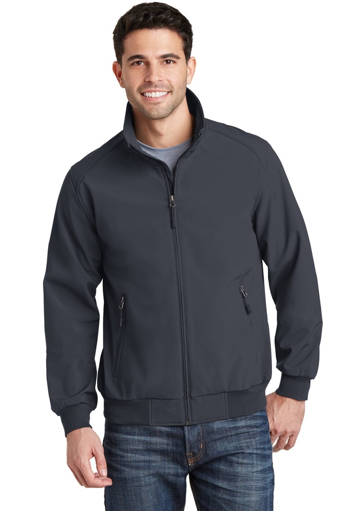 port authority j337 soft shell bomber jacket Front Fullsize
