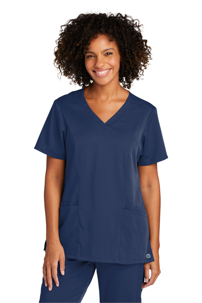 wonderwink ww4168 women's premiere flex ™ v-neck top Front Fullsize