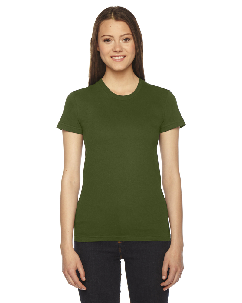 American Apparel 2102W Women's Fine Jersey T-Shirt Front Fullsize"