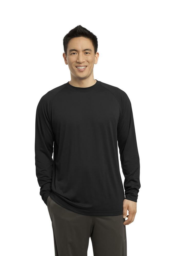 sport-tek st700ls long sleeve ultimate performance crew Front Fullsize