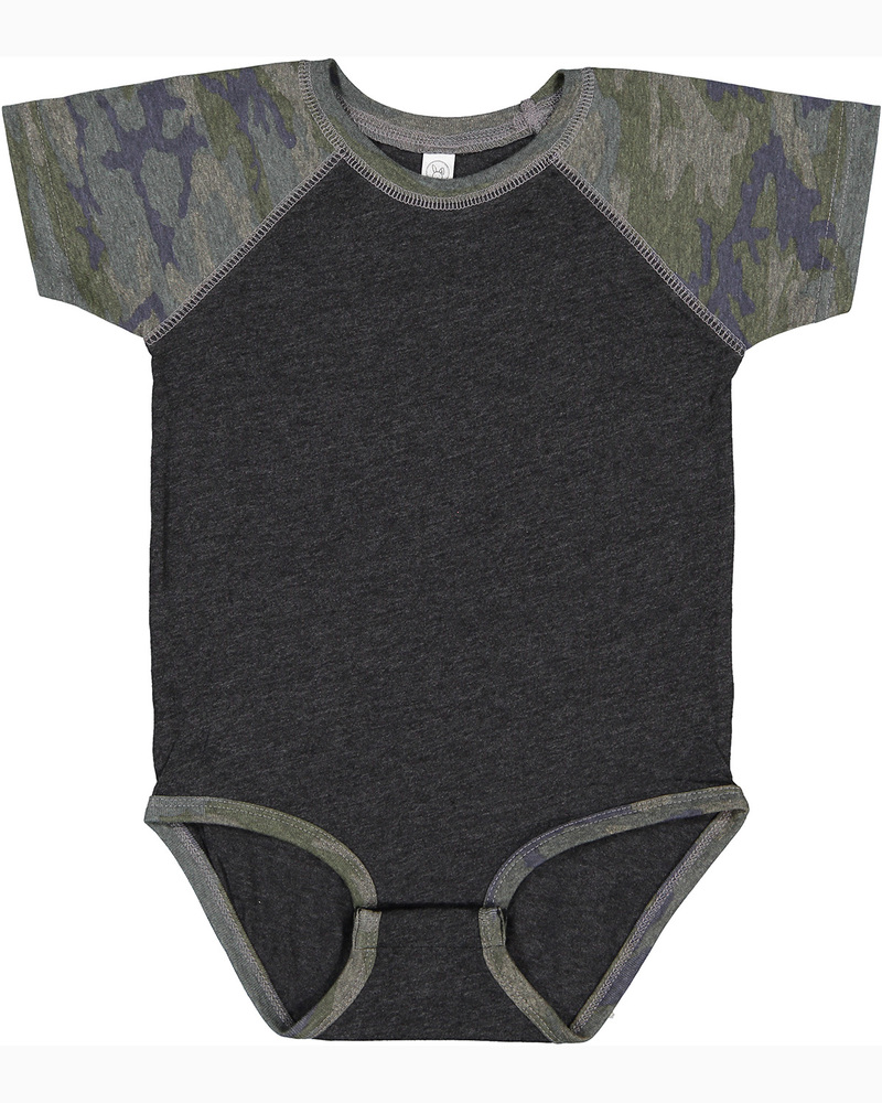 Rabbit Skins RS4430 Infant Baseball Bodysuit Front Fullsize"