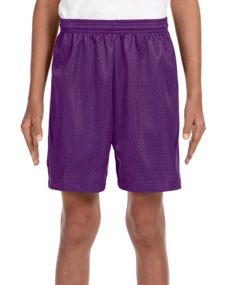 A4 NB5301 Youth Six Inch Inseam Mesh Short Front Fullsize"