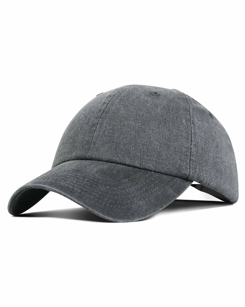 fahrenheit f470 promotional pigment dyed washed cotton cap Front Fullsize