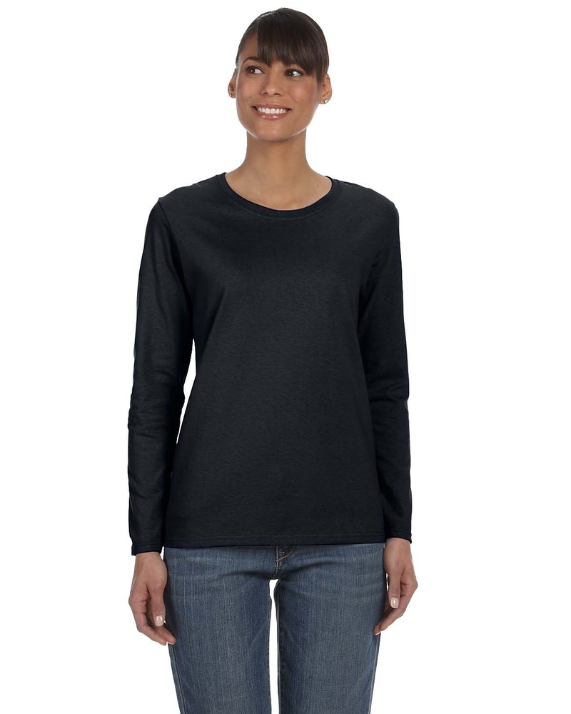 Gildan G540L Ladies Heavy Cotton ™ 100% Cotton Long Sleeve T-Shirt Front Fullsize"