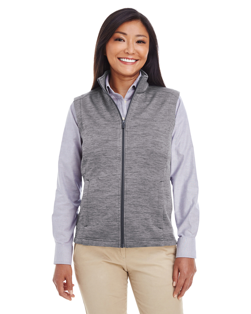 devon & jones dg797w ladies' newbury mélange fleece vest Front Fullsize