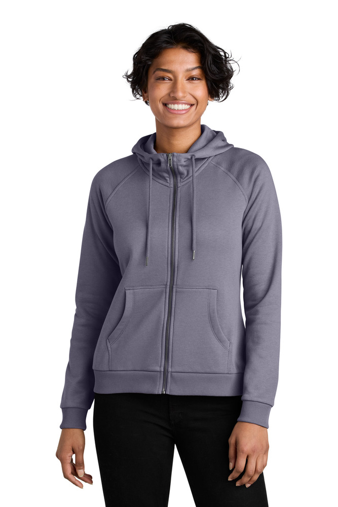 Allmade AL5003 Women's Organic CVC Fleece Full-Zip Hoodie Front Fullsize"