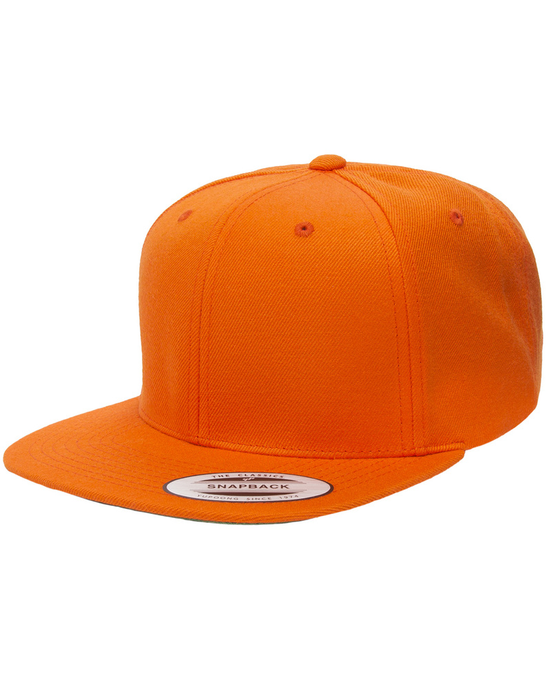 Yupoong 6089 Adult 6-Panel Structured Flat Visor Classic Snapback Front Fullsize"
