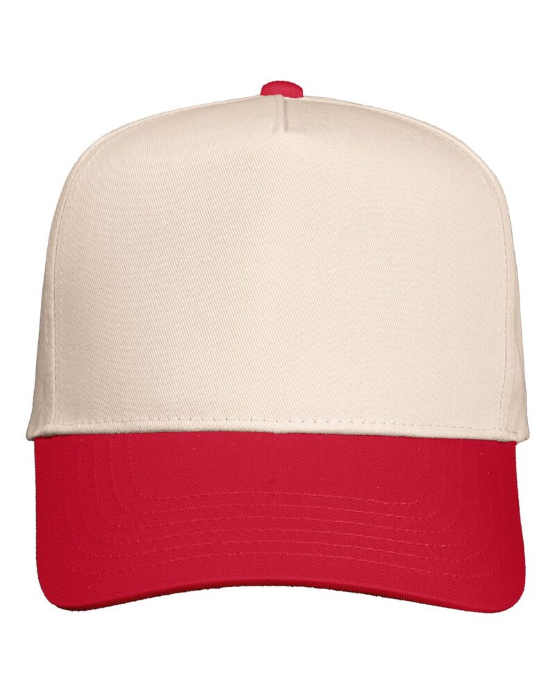 Valucap V8869 Five-Panel Twill Cap Front Fullsize"