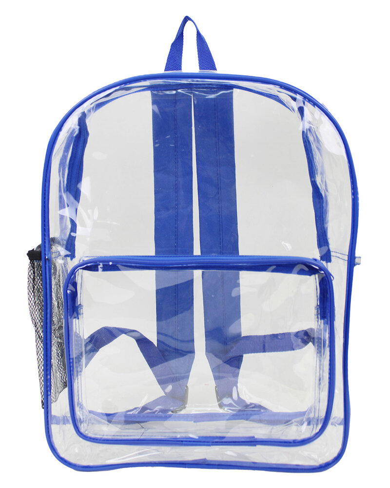 Liberty Bags 7013 Large 17" Heavy Duty Clear Backpack Front Fullsize"