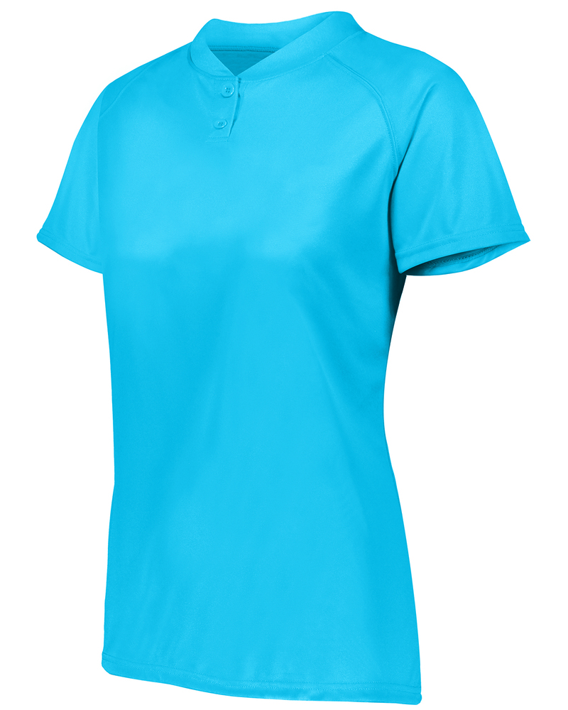 Augusta Sportswear AG1567 Ladies Attain Wicking Two-Button Softball Jersey Front Fullsize"