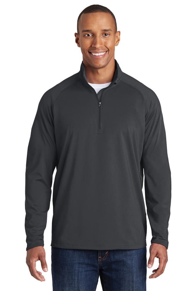 Sport-Tek TST850 Tall Sport-Wick ® Stretch 1/2-Zip Pullover Front Fullsize"