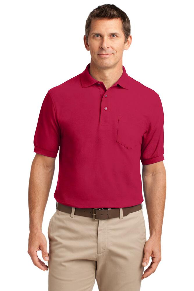 Port Authority TLK500P Tall Silk Touch™ Polo with Pocket Front Fullsize"