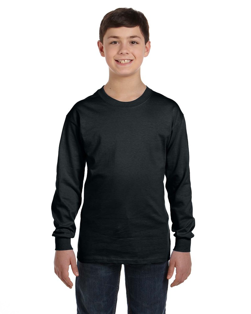 Gildan G540B Youth Heavy Cotton™ Long-Sleeve T-Shirt Front Fullsize"