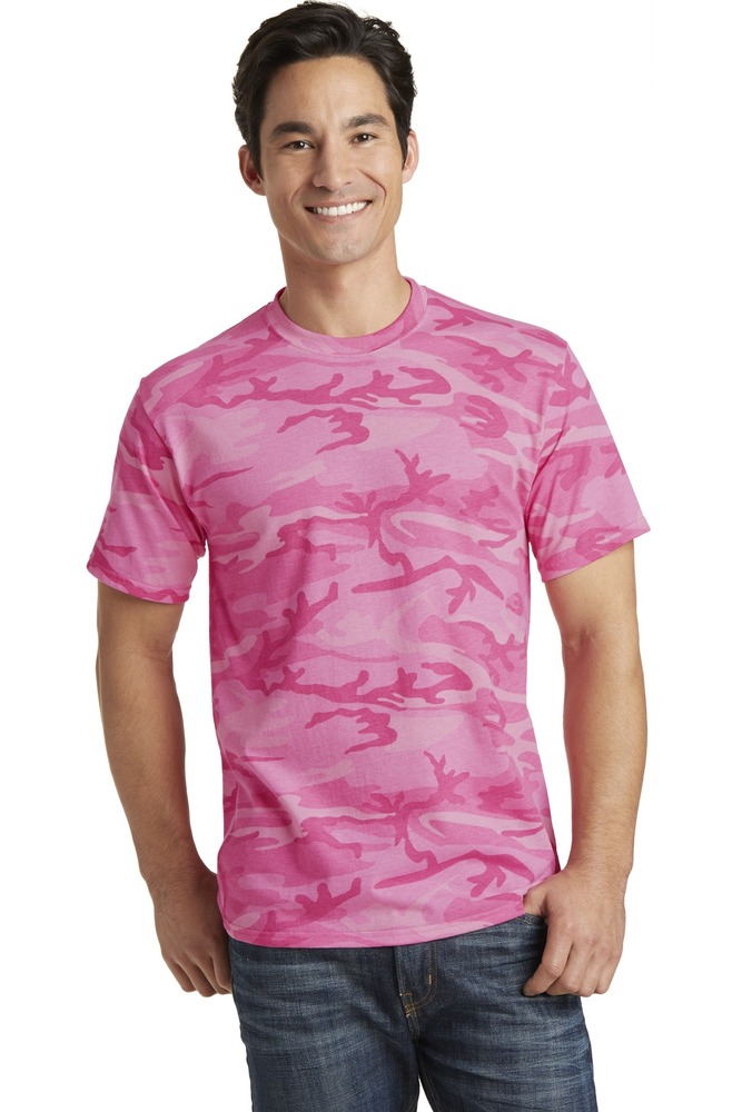 port & company pc54c core cotton camo tee Front Fullsize