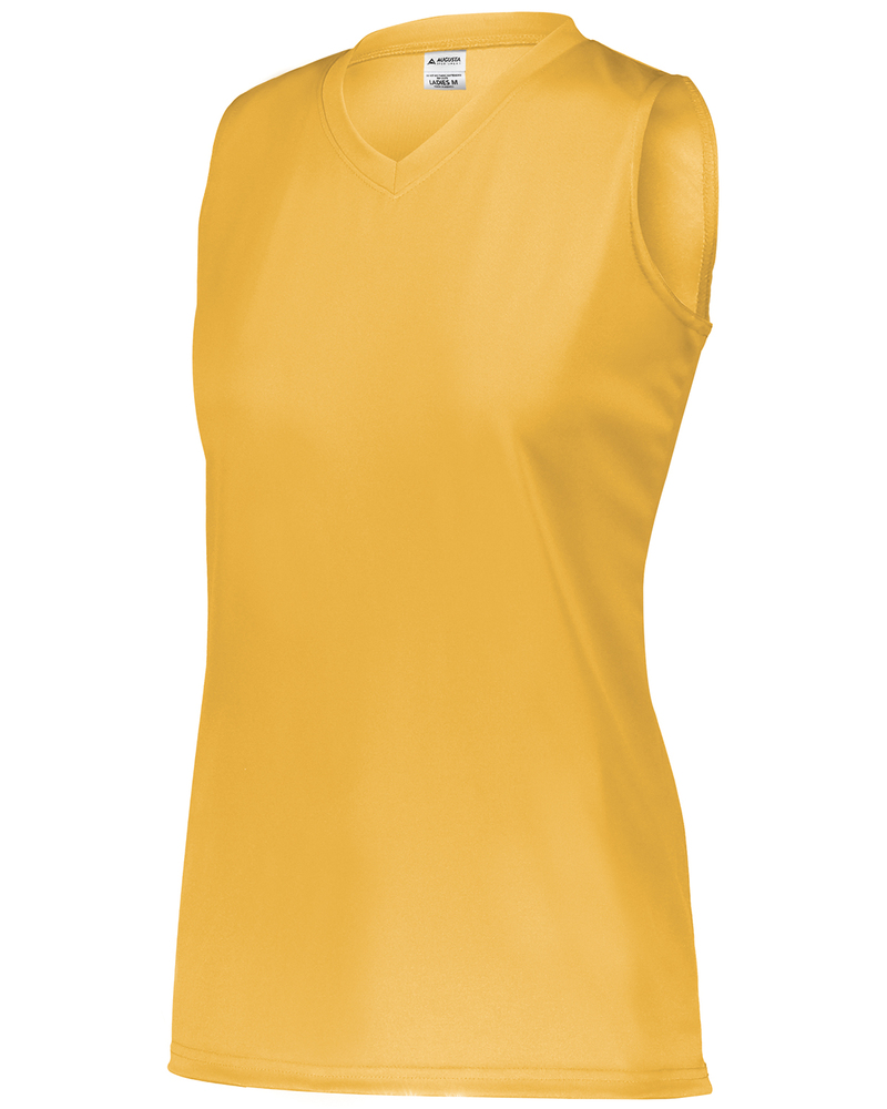 Augusta Sportswear 4795 Girls Attain Wicking Sleeveless Jersey Front Fullsize"