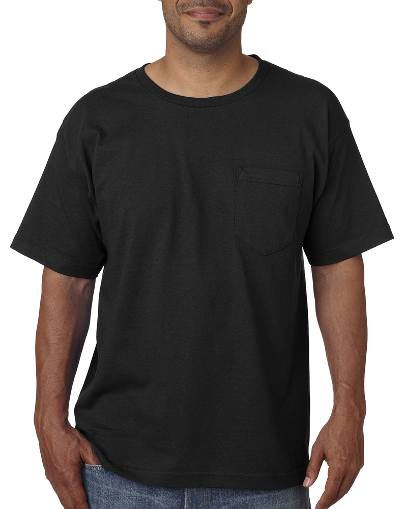 bayside ba5070 adult short-sleeve t-shirt with pocket Front Fullsize