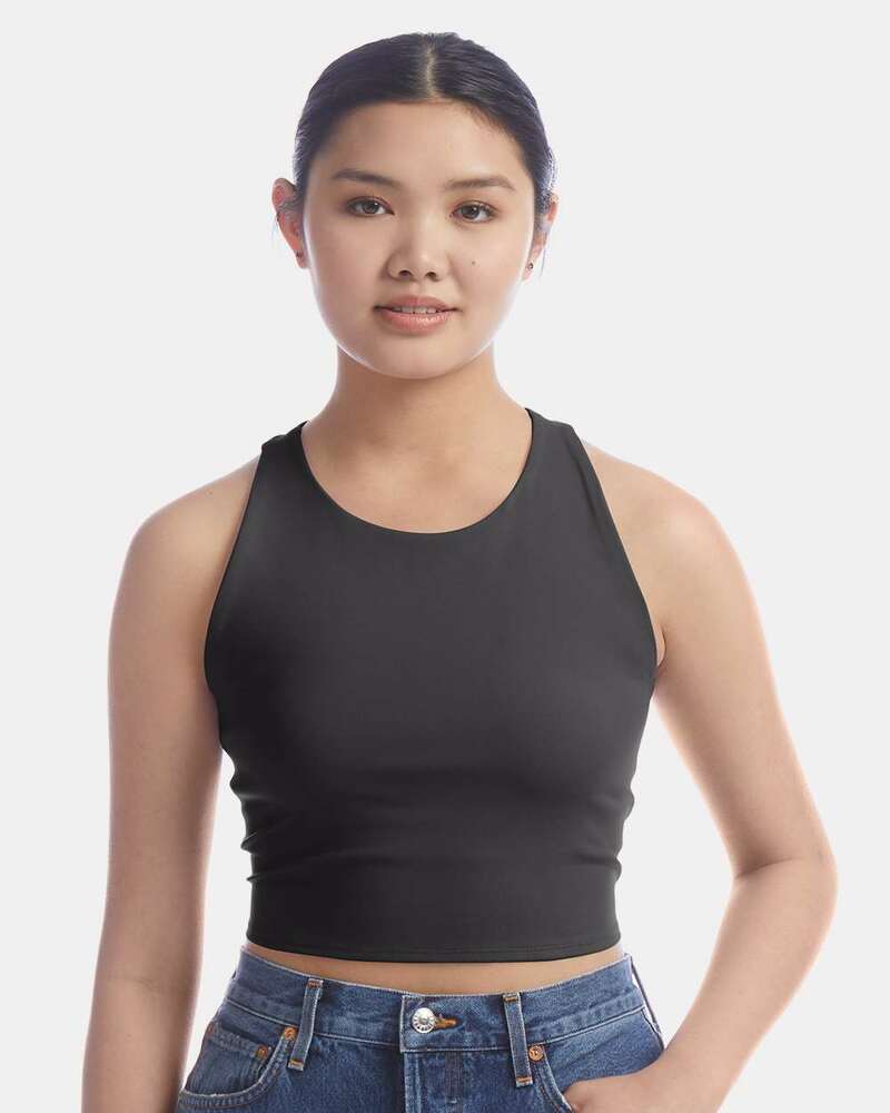 champion chp110 ladies' fitted cropped tank Front Fullsize