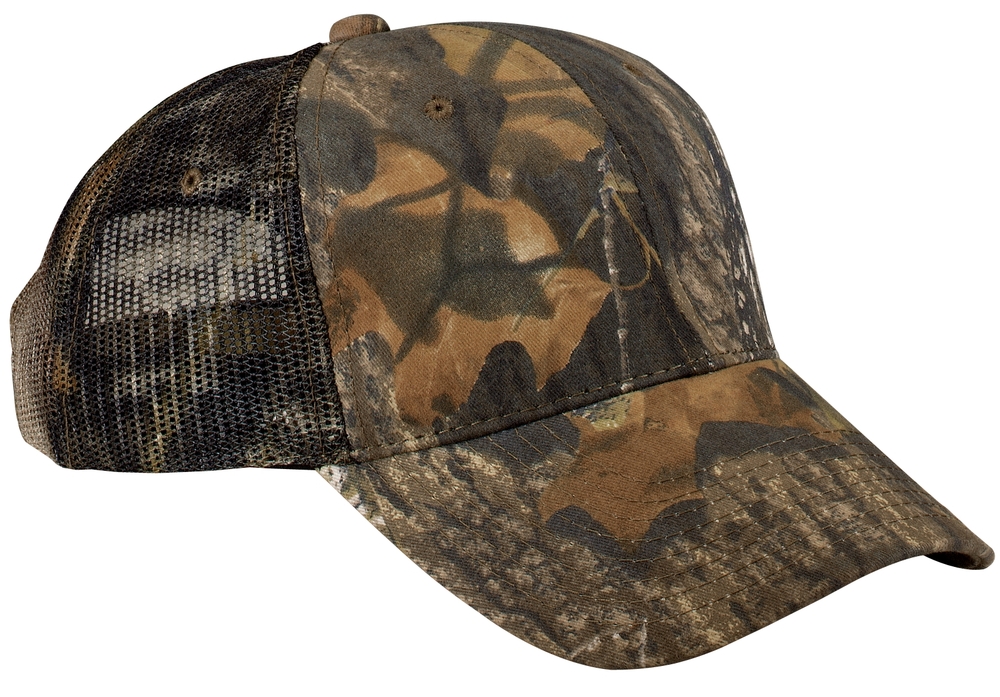 port authority c869 pro camouflage series cap with mesh back Front Fullsize