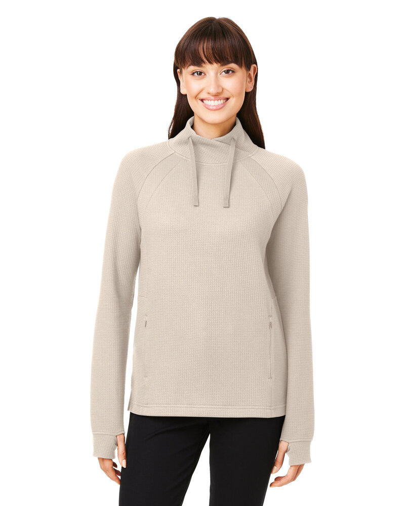 north end ne200w ladies' rhythm waffle pullover Front Fullsize