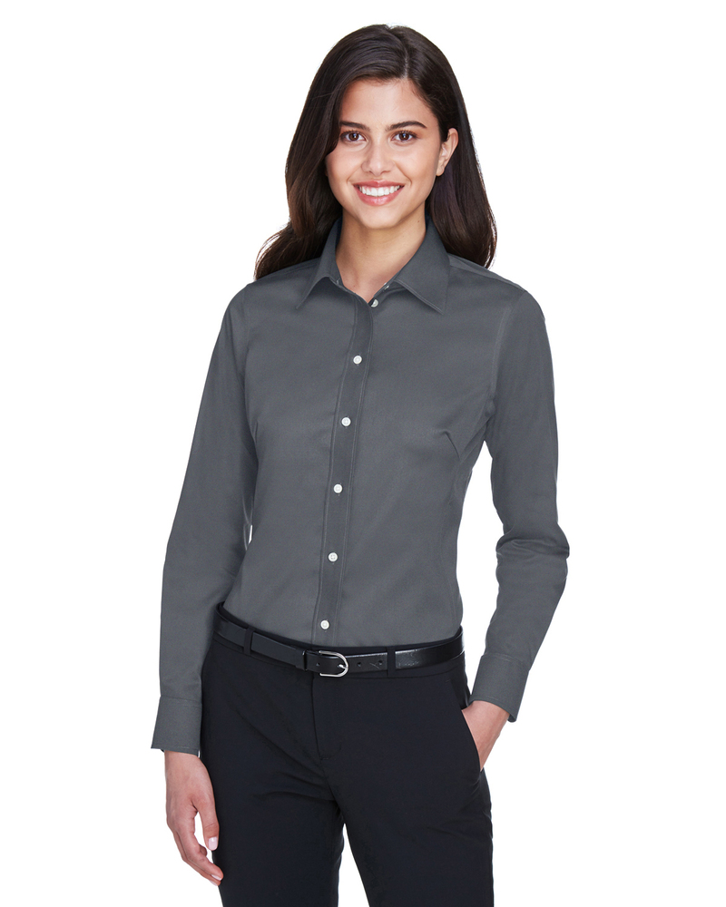 devon & jones dg530w ladies' crown woven collection™ solid stretch twill Front Fullsize