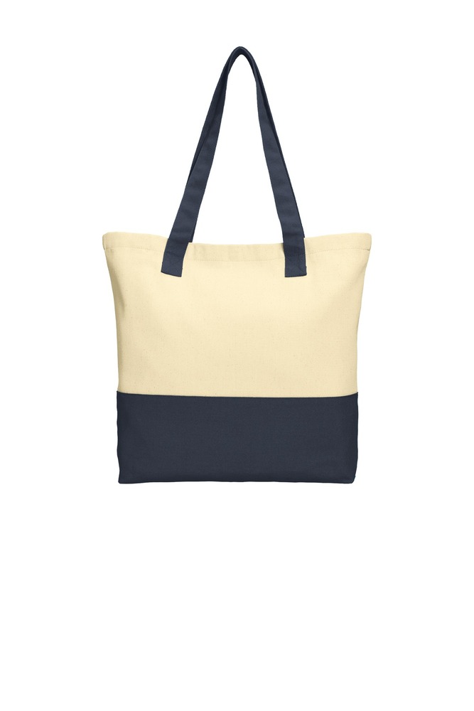 Port Authority BG414 Colorblock Cotton Tote Front Fullsize"