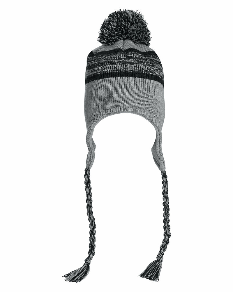 j america 5007ja backcountry knit pom hat Front Fullsize